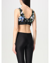 Dolce & Gabbana Floral Print Sports Bra Women Black Tops