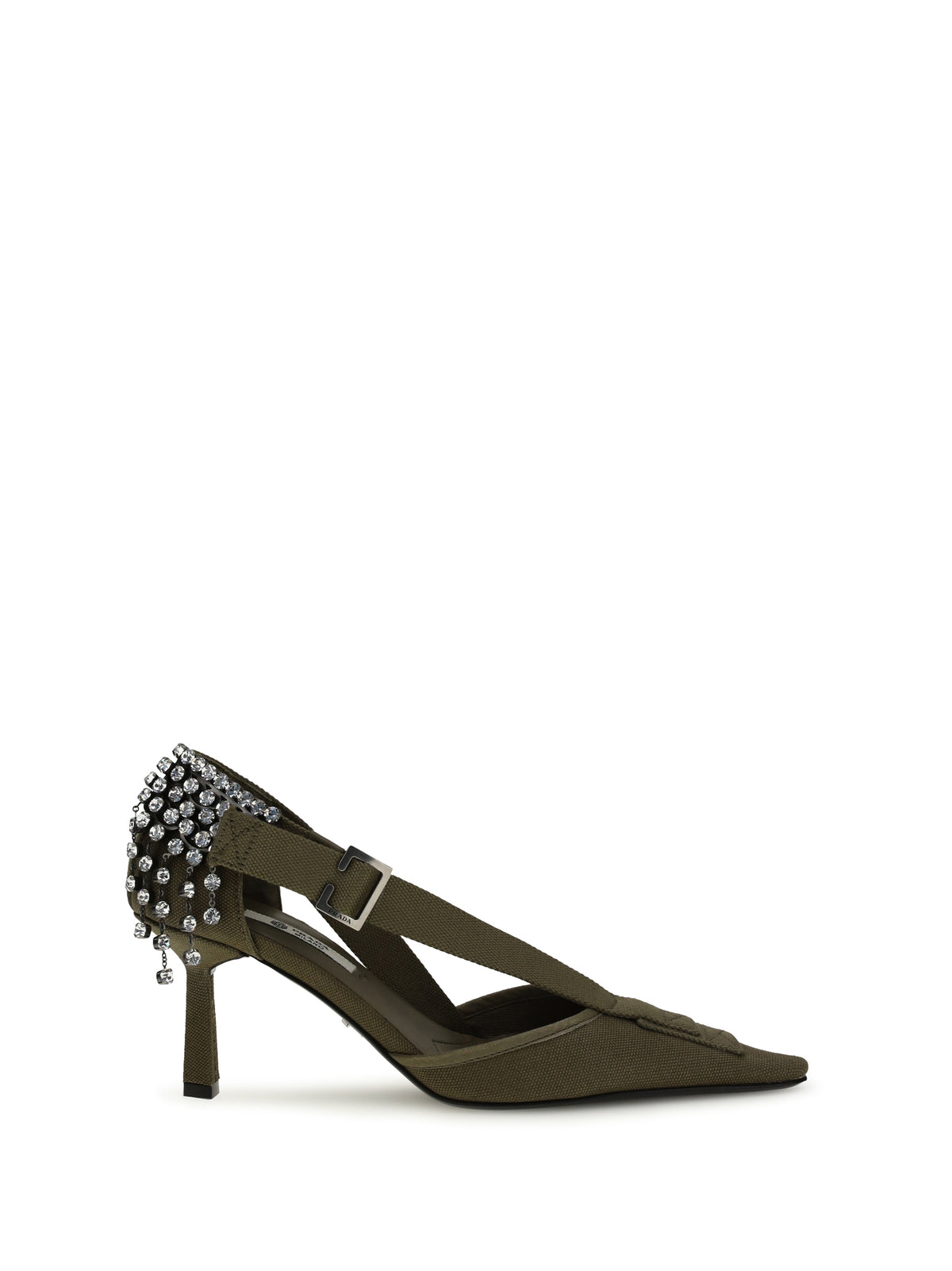 PRADA Prada Women Canvas Pumps With Crystals