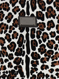 Dolce & Gabbana Women Animal Print Logo Plaque T-Shirt