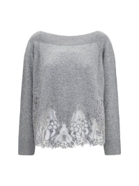 Ermanno Scervino Women Boat Neck Lace Sweater