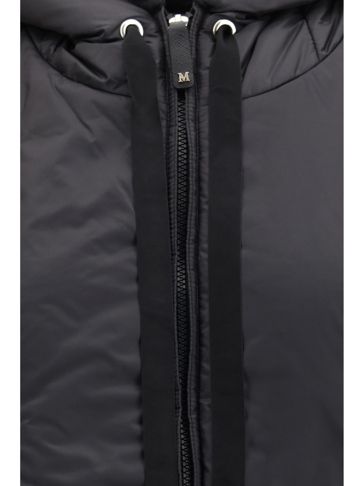 Max Mara The Cube Women Hooded Padded Vest In Water Repellent Canvas