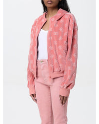 Dolce & Gabbana Dolce Gabbana Logo Velour Hoodie Women Pink Sweatshirts & Hoodies