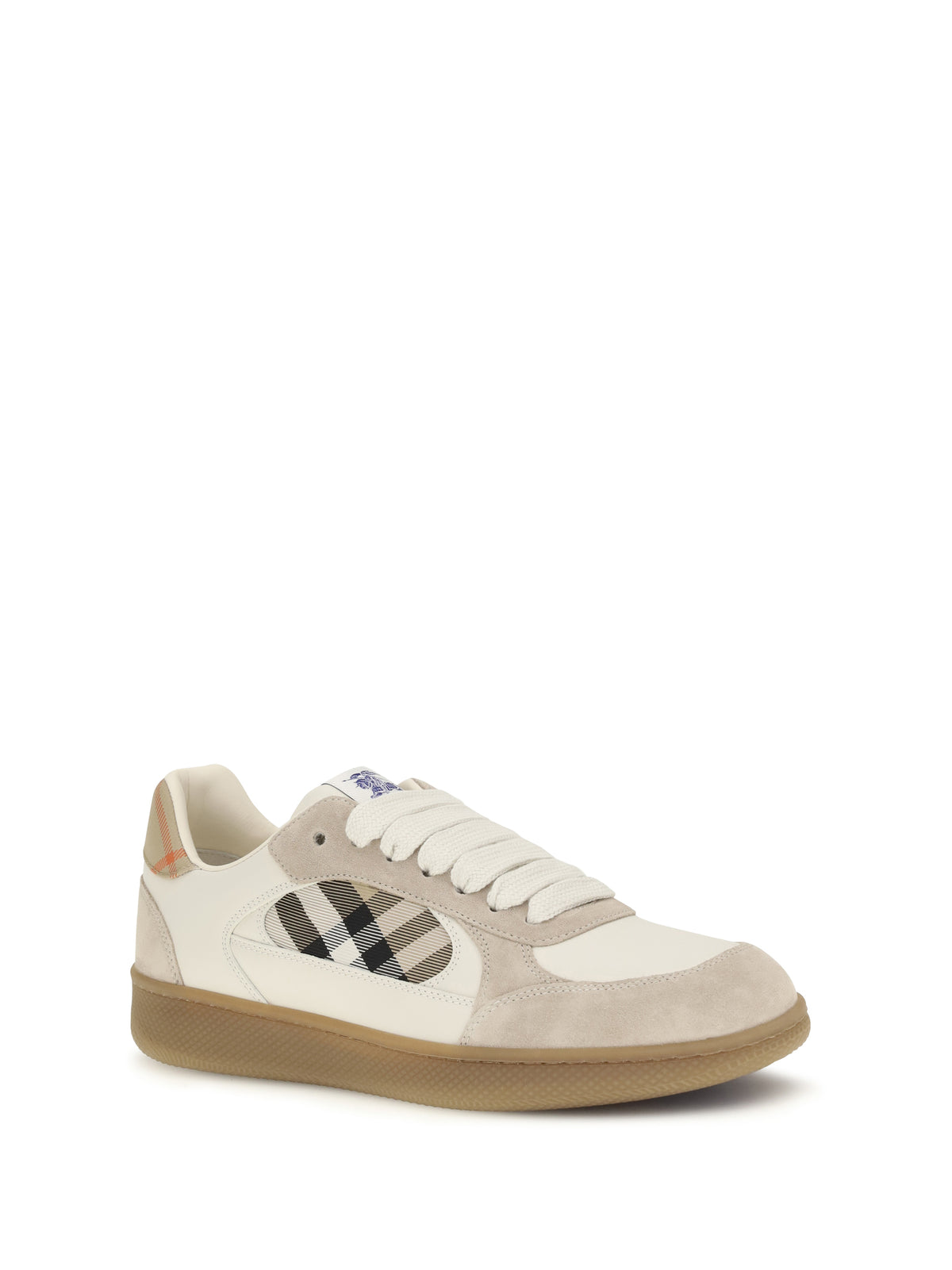 BURBERRY Burberry Men Terrace Leather And Check Sneakers