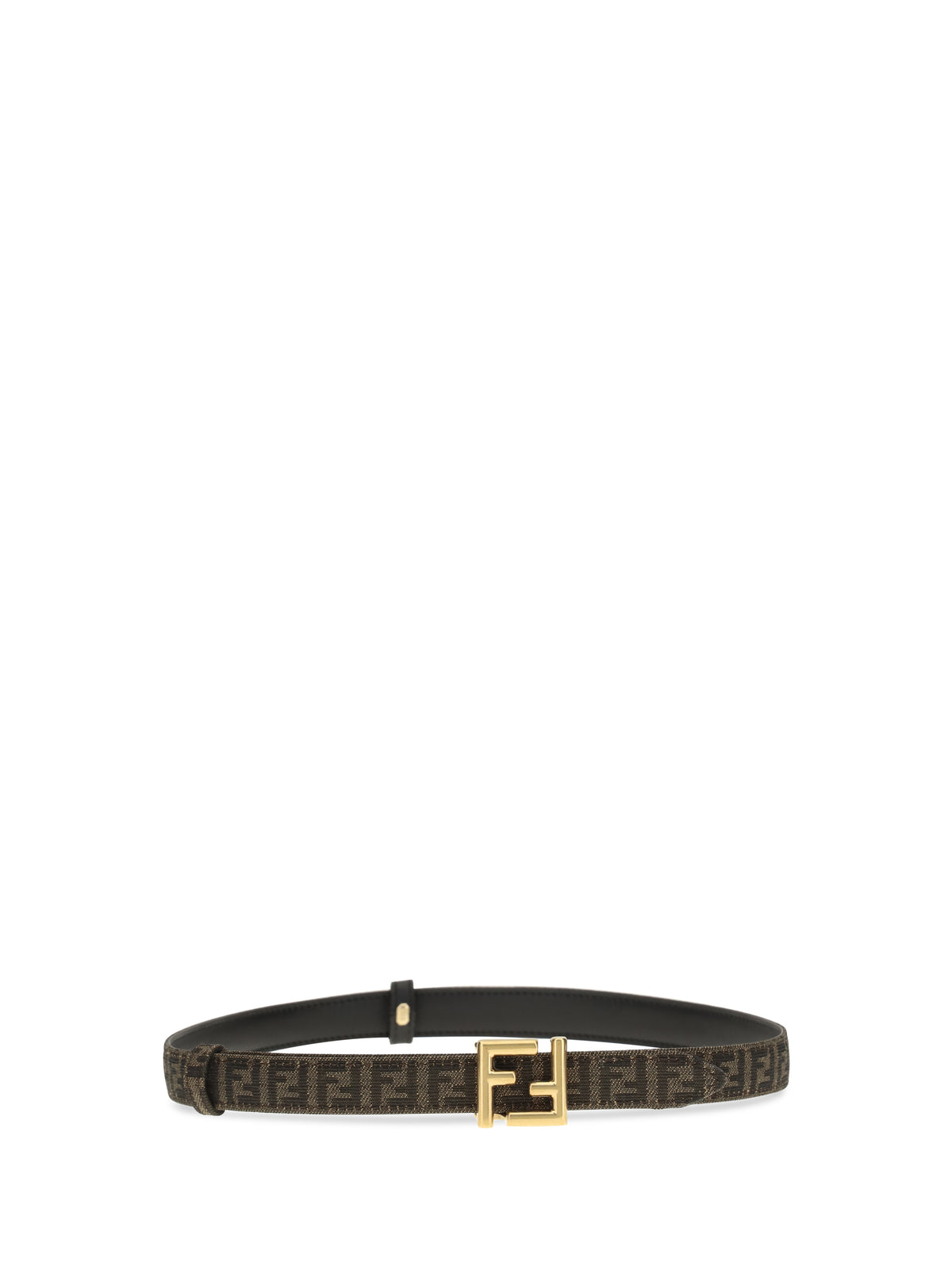 Fendi Women Reversible Belt With Ff Facquard Fabric