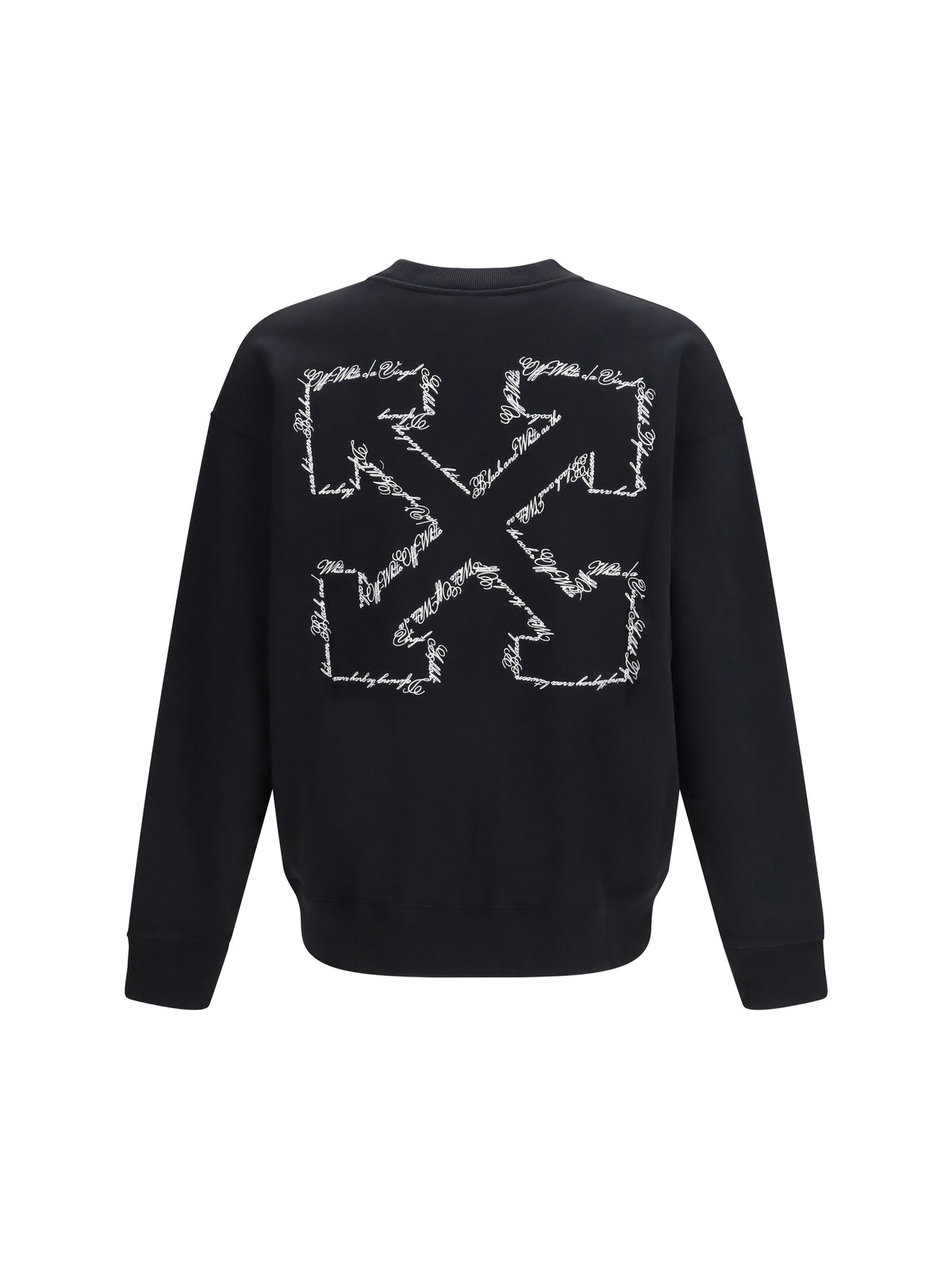 Off-White Men Script Arrow Crewneck Sweatshirt