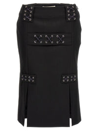 Alessandra Rich Women Lace-Up Skirt
