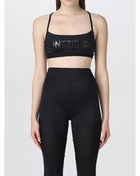 Fendi Activewear Set Mesh Panel Design Women Black Tops