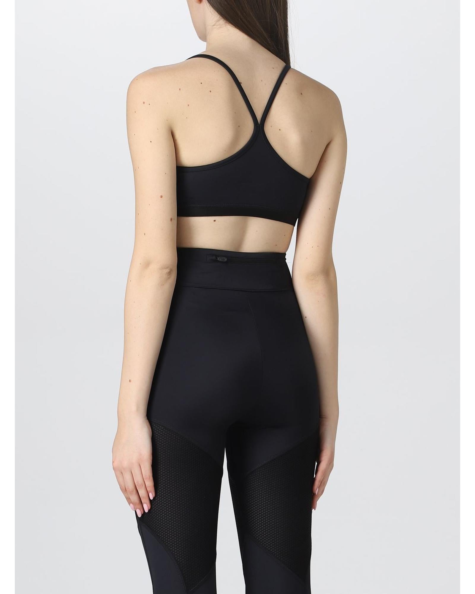 Fendi Activewear Set Mesh Panel Design Women Black Tops