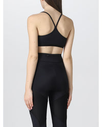 Fendi Activewear Set Mesh Panel Design Women Black Tops