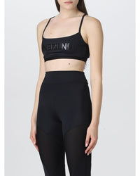 Fendi Activewear Set Mesh Panel Design Women Black Tops