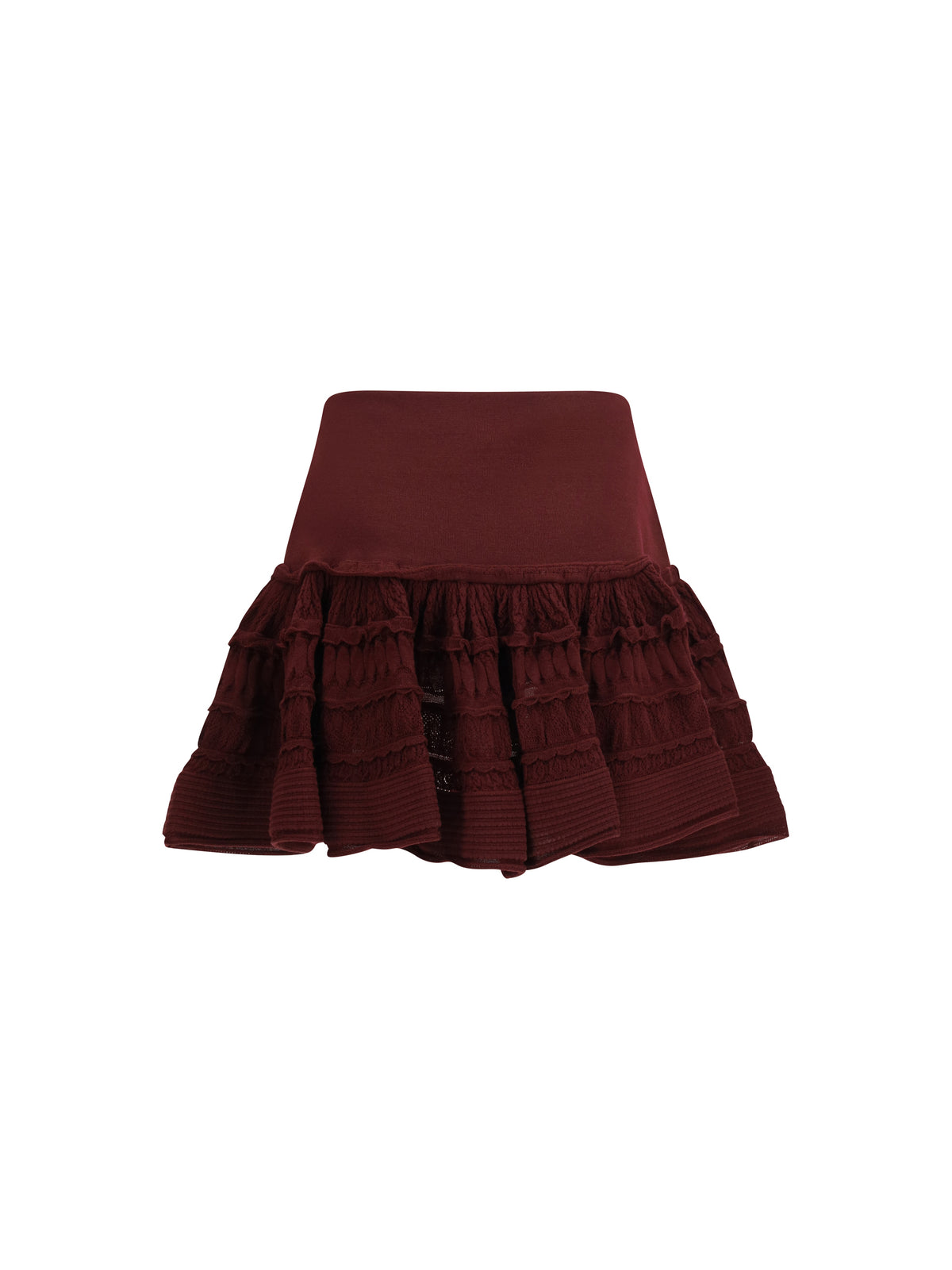 Alaïa Women Wool Crinoline Ruffle Mini Skirt