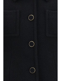 Chloé Women Cropped Single-Breasted Blazer With Fabric Buttons