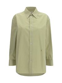 Saint Laurent Women Vertical Striped Button Shirt
