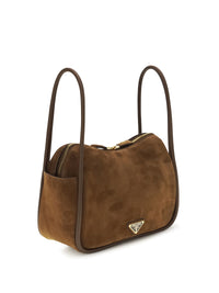 Prada Women Darling Handbag In Suede Leather