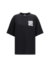 BALENCIAGA Balenciaga Women Glitter Logo T-Shirt