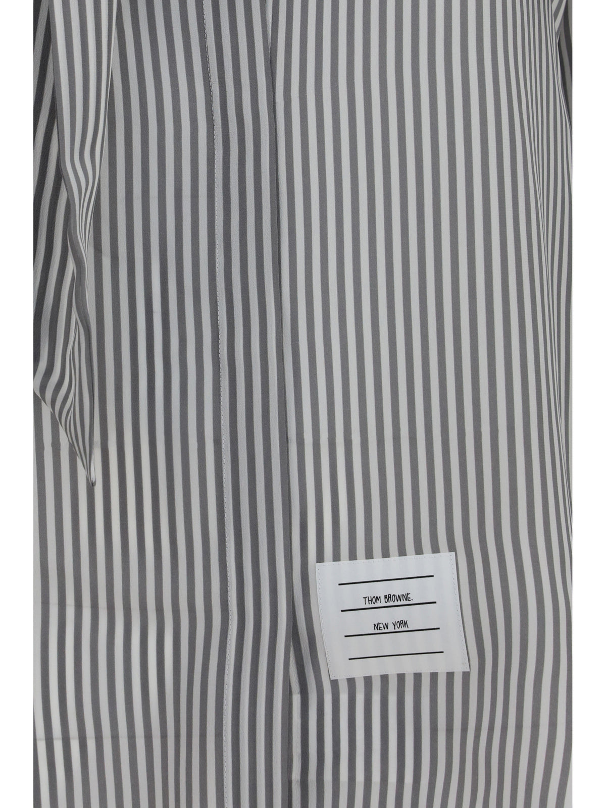 THOM BROWNE Thom Browne Women Striped Silk Shirt With Removable Collar