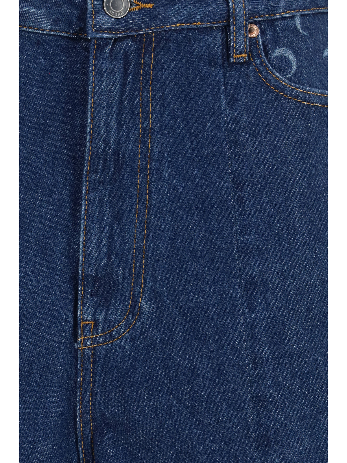 MARINE SERRE Marine Serre Women High-Waisted Denim Shorts