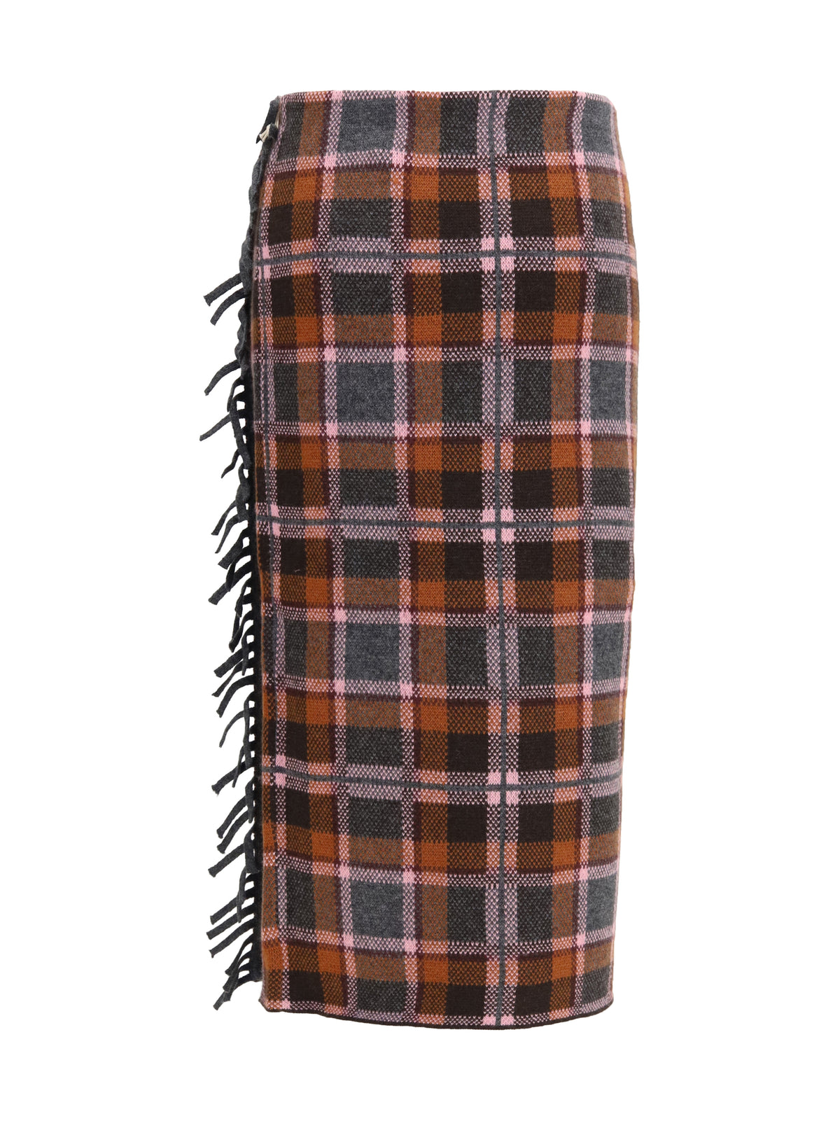 GUEST IN RESIDENCE Guest In Residence Women Tartan Fringed Wrap Skirt