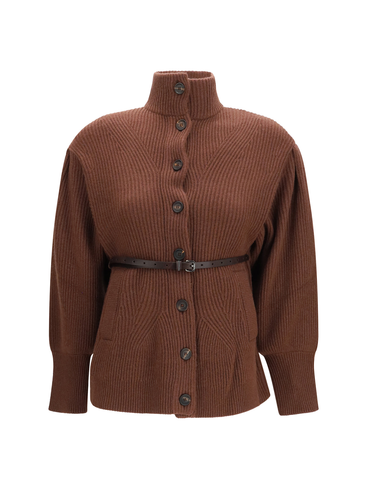 BRUNELLO CUCINELLI Brunello Cucinelli Women High Neck Cardigan With Belt