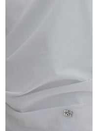 GANNI Ganni Women Asymmetric Draped Stretch Cotton Top