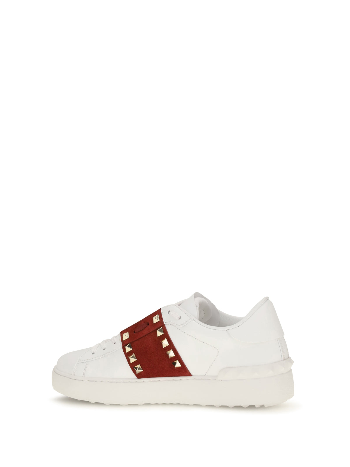 Valentino Garavani Women Rockstud Untitled Sneakers With Suede Band