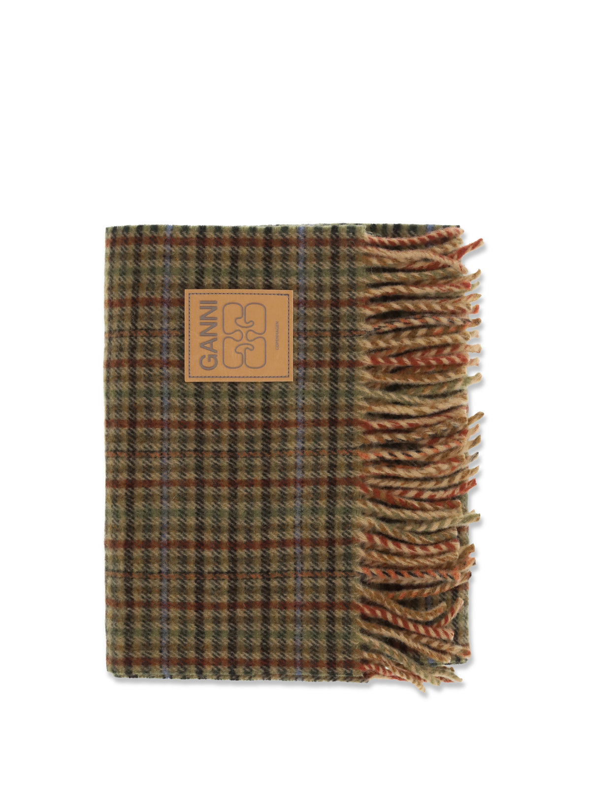 GANNI Ganni Women Small Check Wool Scarf