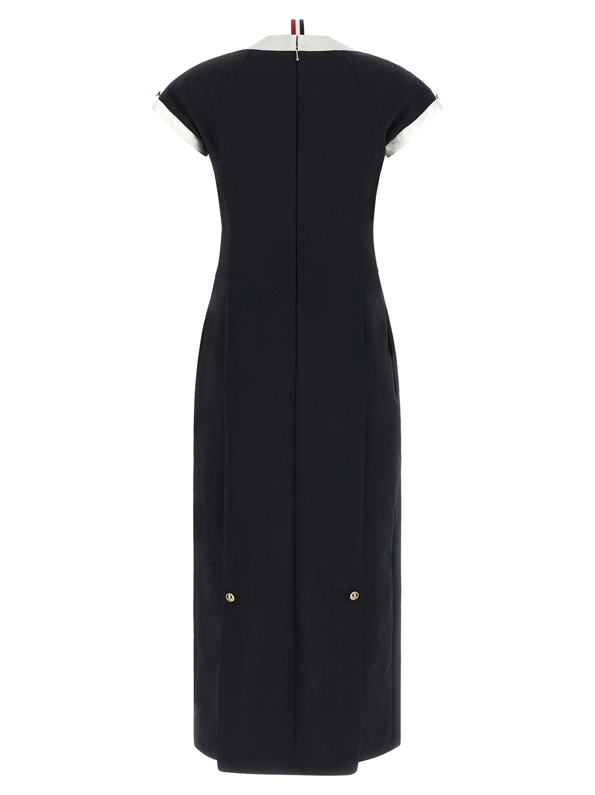 Thom Browne Women Polo Dress With Intarsia And Rwb Detail