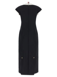 Thom Browne Women Polo Dress With Intarsia And Rwb Detail