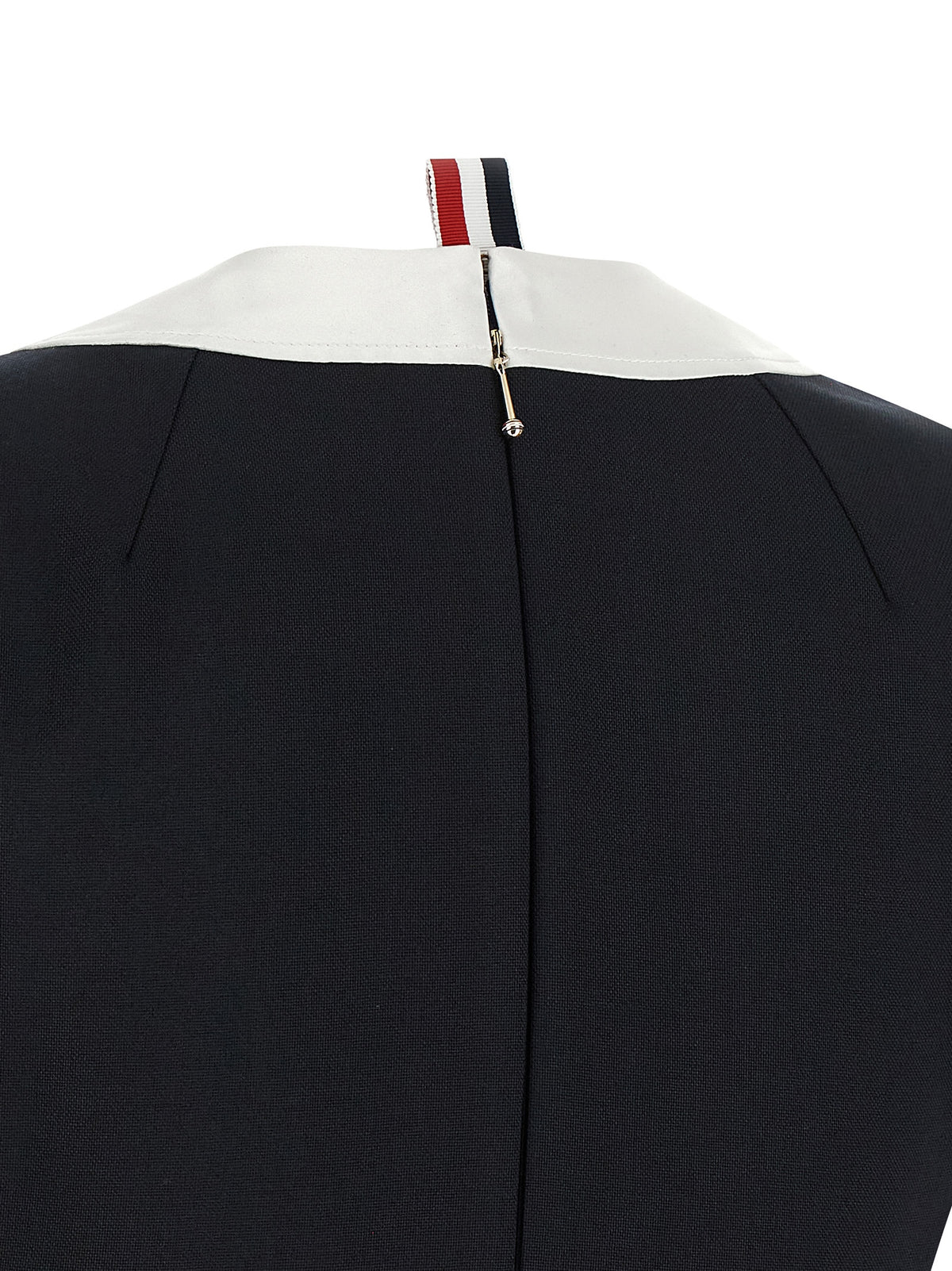 Thom Browne Women Polo Dress With Intarsia And Rwb Detail