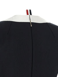 Thom Browne Women Polo Dress With Intarsia And Rwb Detail
