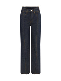 GANNI Ganni Women Slub Denim Fold Jeans