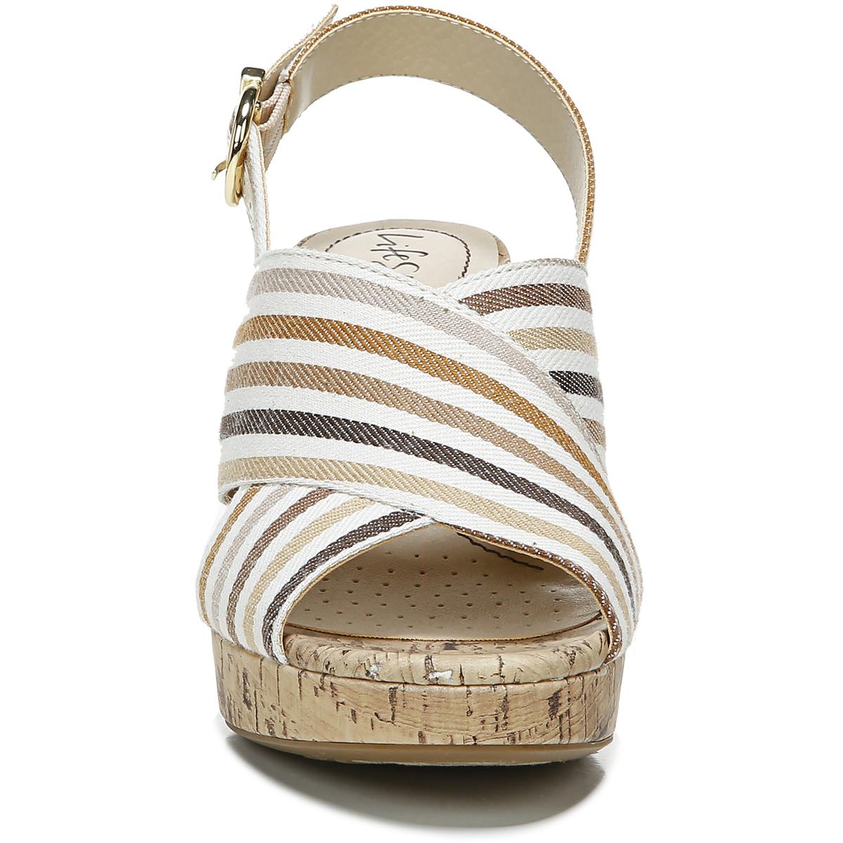 Lara Womens Padded Insole Canvas Platform Sandals