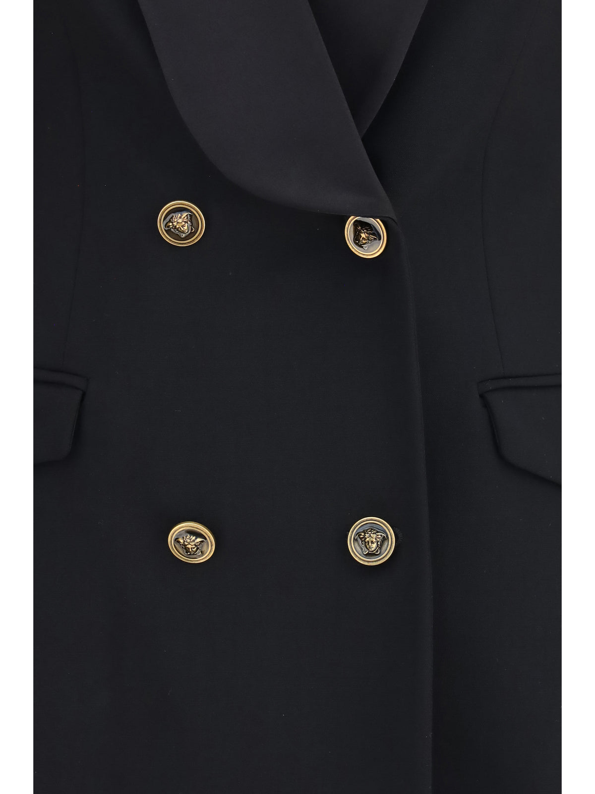 Versace Women Wool Double Breasted Blazer