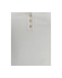 Ferragamo Ribbed Sleeveless Button Top Women White