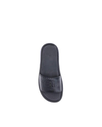 Fendi Leather Logo Slide Sandal Men Black