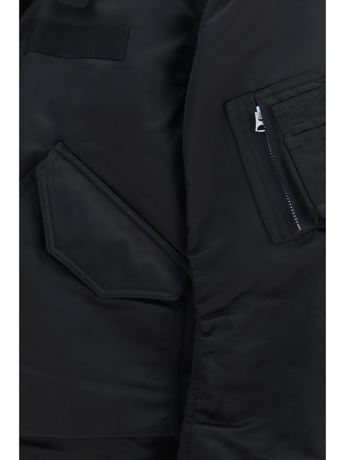 Sacai Men Cotton Chino And Nylon Twill Double Jacket