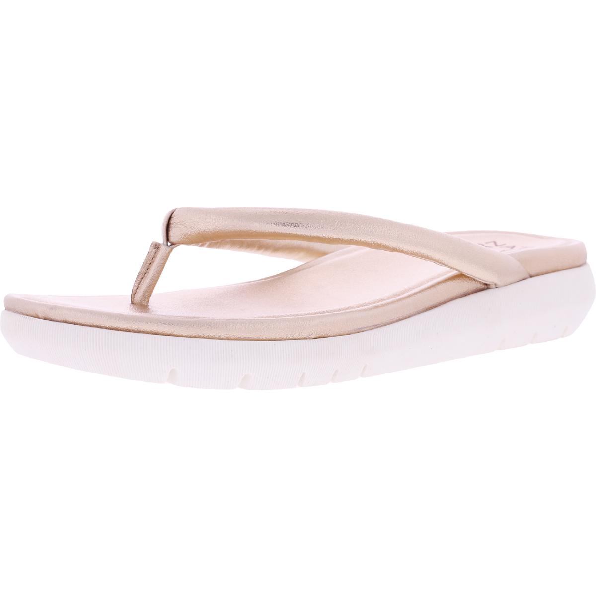 Lovelle Womens Faux Leather Slip On Wedge Sandals