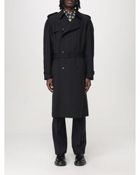 Fendi Trench Coat Classic Style Men Black Jackets Regular XXL Black