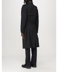 Fendi Trench Coat Classic Style Men Black Jackets