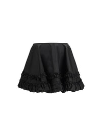 GANNI Ganni Women Duchesse Nylon Mini Frill Skirt