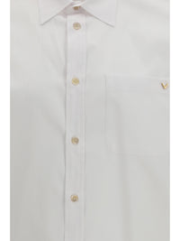 VALENTINO Valentino Men Light Cotton Oxford Shirt With Vgold