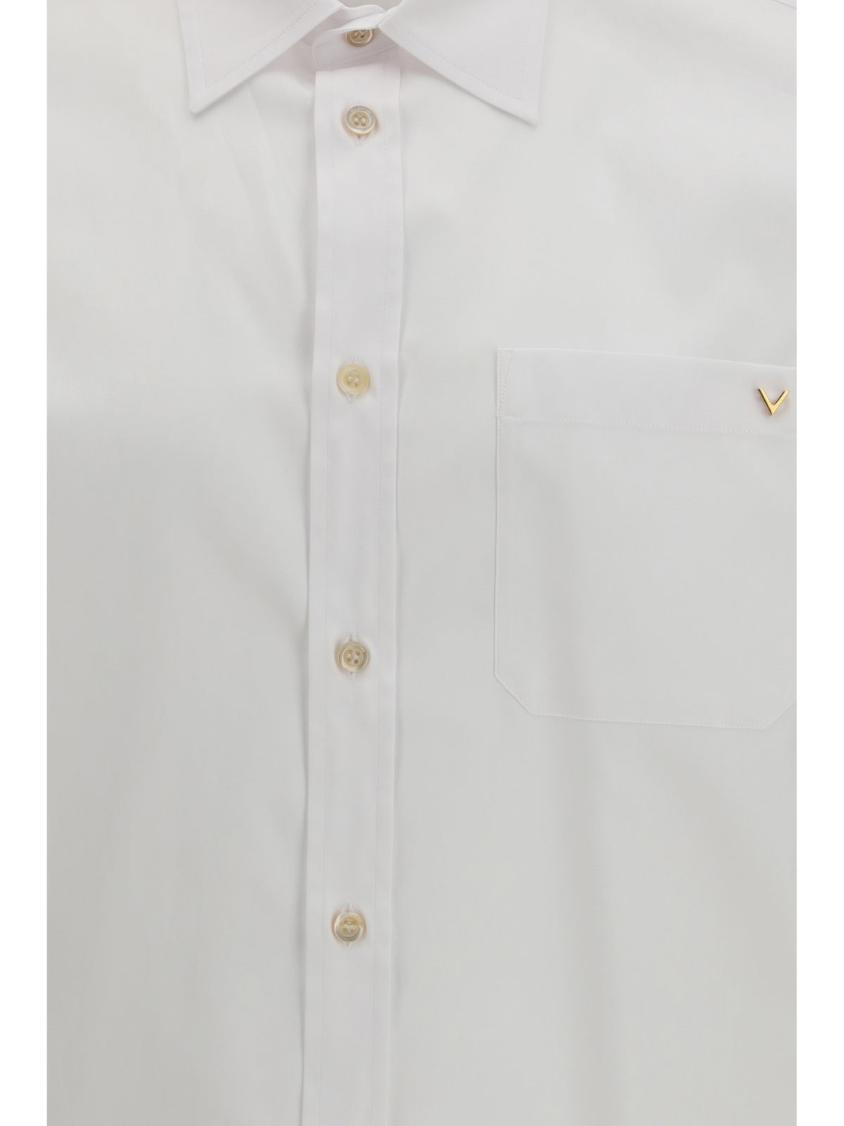 VALENTINO Valentino Men Light Cotton Oxford Shirt With Vgold