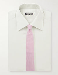 Tom Ford Men's Ivory 74% Lyocell & 26% Silk Button Down Dress Shirt