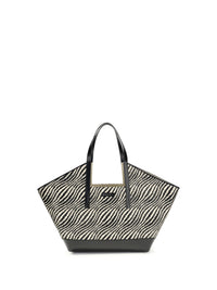 MARNI Marni Women Raffia Effect Fabric Tote Bag