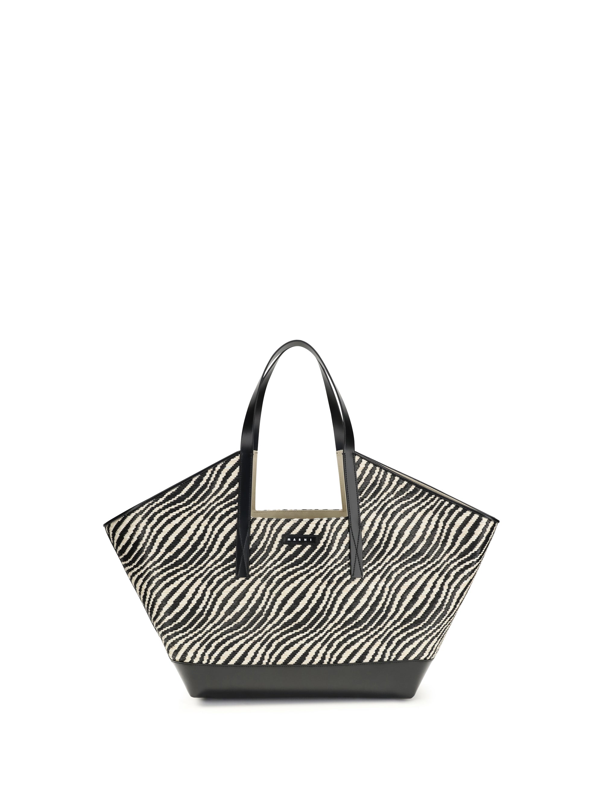MARNI Marni Women Raffia Effect Fabric Tote Bag