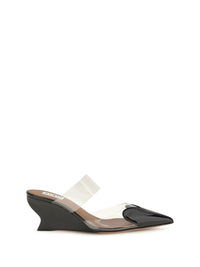 Alaïa Women Le Coeur Patent Leather Mules