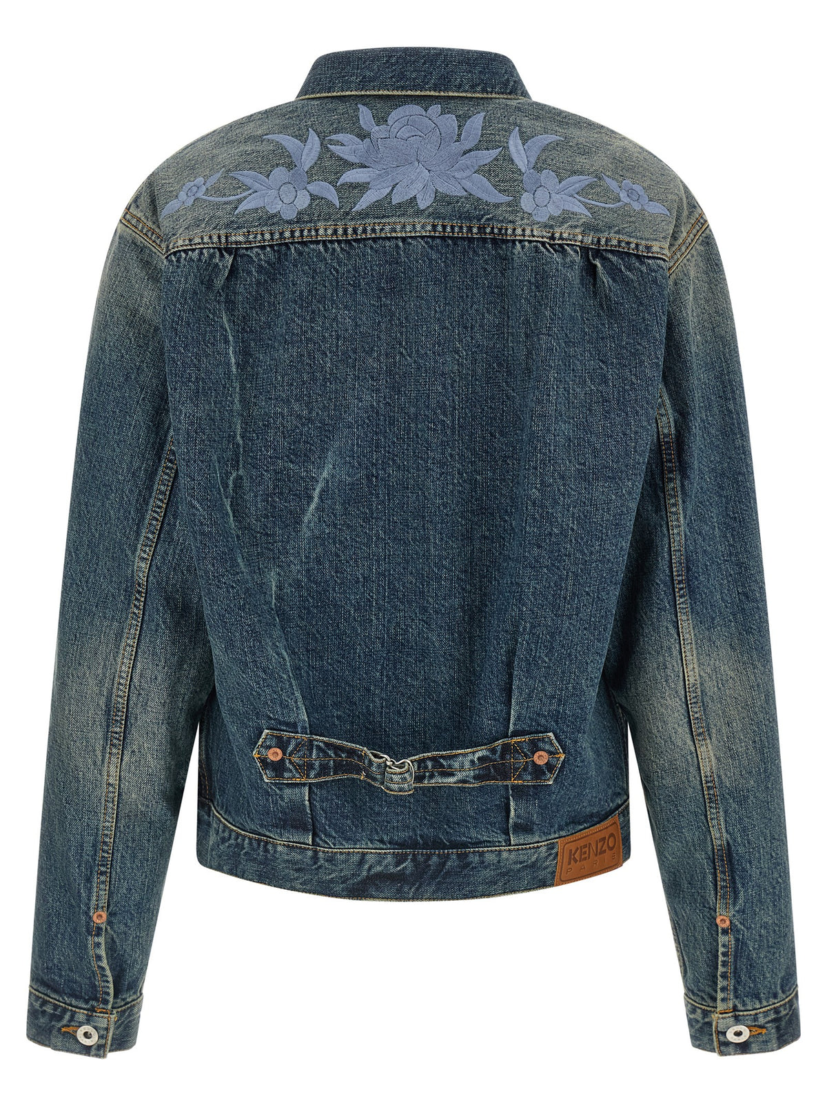 Kenzo Men Floral Embroidery Denim Jacket