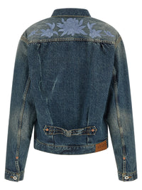 Kenzo Men Floral Embroidery Denim Jacket