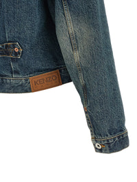Kenzo Men Floral Embroidery Denim Jacket