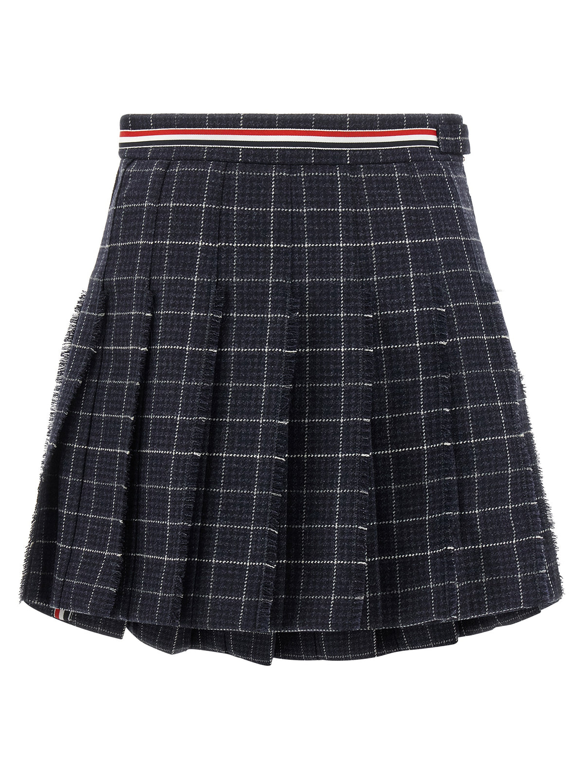 Thom Browne Women 'Rwb' Pleated Tweed Skirt